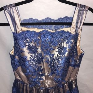 ModCloth Liza Luxe blue lace dress